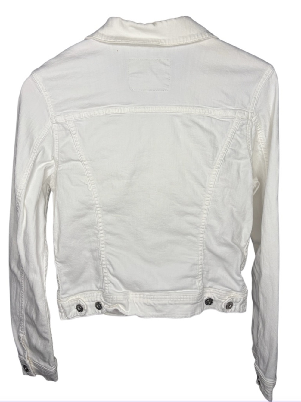 AG Adriano Goldschmied | Robyn Denim Jacket White Cropped Stretch | Medium - Picture 7 of 7